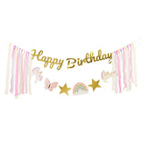 Unicorn Happy Birthday Banner Set