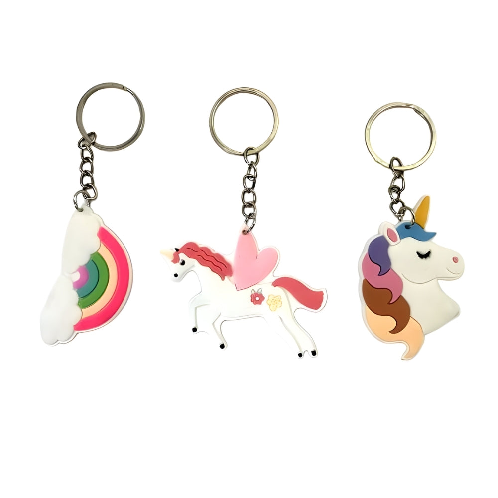 Unicorn Keychain Party Favours 3pk
