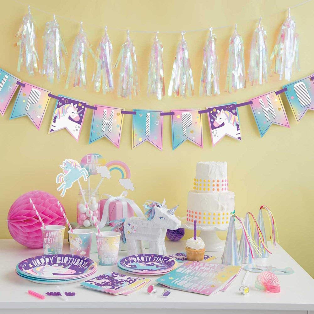 Unicorn Party Time Pennant Banner