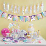 Unicorn Party Time Pennant Banner