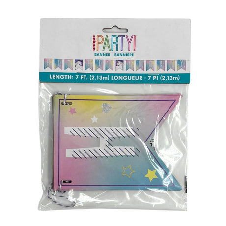 Unicorn Party Time Pennant Banner