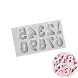 Silicone Mould - Universal Serif Numbers