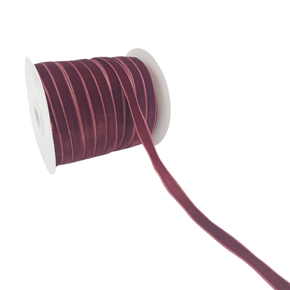 Velvet Ribbon 10mm - Burgundy