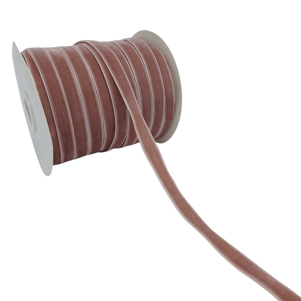 Velvet Ribbon 10mm - Dusty Rose