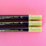 Vivid Edible Metallic Marker Pens 3pk - Gold