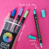 Vivid Edible Metallic Marker Pens 5pk - Rainbow