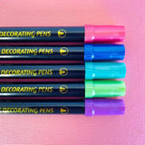 Vivid Edible Metallic Marker Pens 5pk - Rainbow