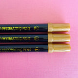 Vivid Edible Metallic Marker Pens 3pk - Rose Gold