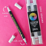 Vivid Edible Metallic Marker Pens 3pk - Silver