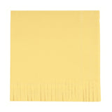 Warm Yellow Fringed Lunch Napkins 16pk