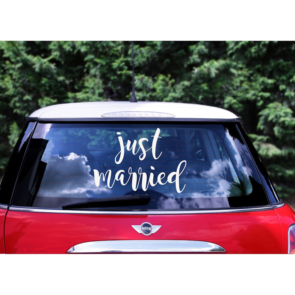 Wedding Day Car Sticker - Just Married – Sweet Pea Parties