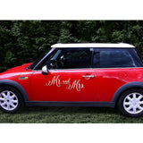 Wedding Day Car Sticker - Mr & Mrs