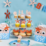 Whale of a Time Sea Friends Cupcake Toppers 12pk
