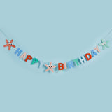 Whale of a Time Starfish Happy Birthday Banner