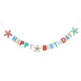 Whale of a Time Starfish Happy Birthday Banner