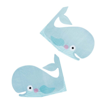 Whale of a Time Whale Shaped Napkins 16pk