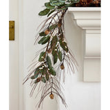 French Country White Berry & Pinecone Swag - Large