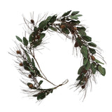French Country White Berry & Pinecone Swag - Small