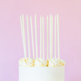 White with Gold Glitter Candles 12pk