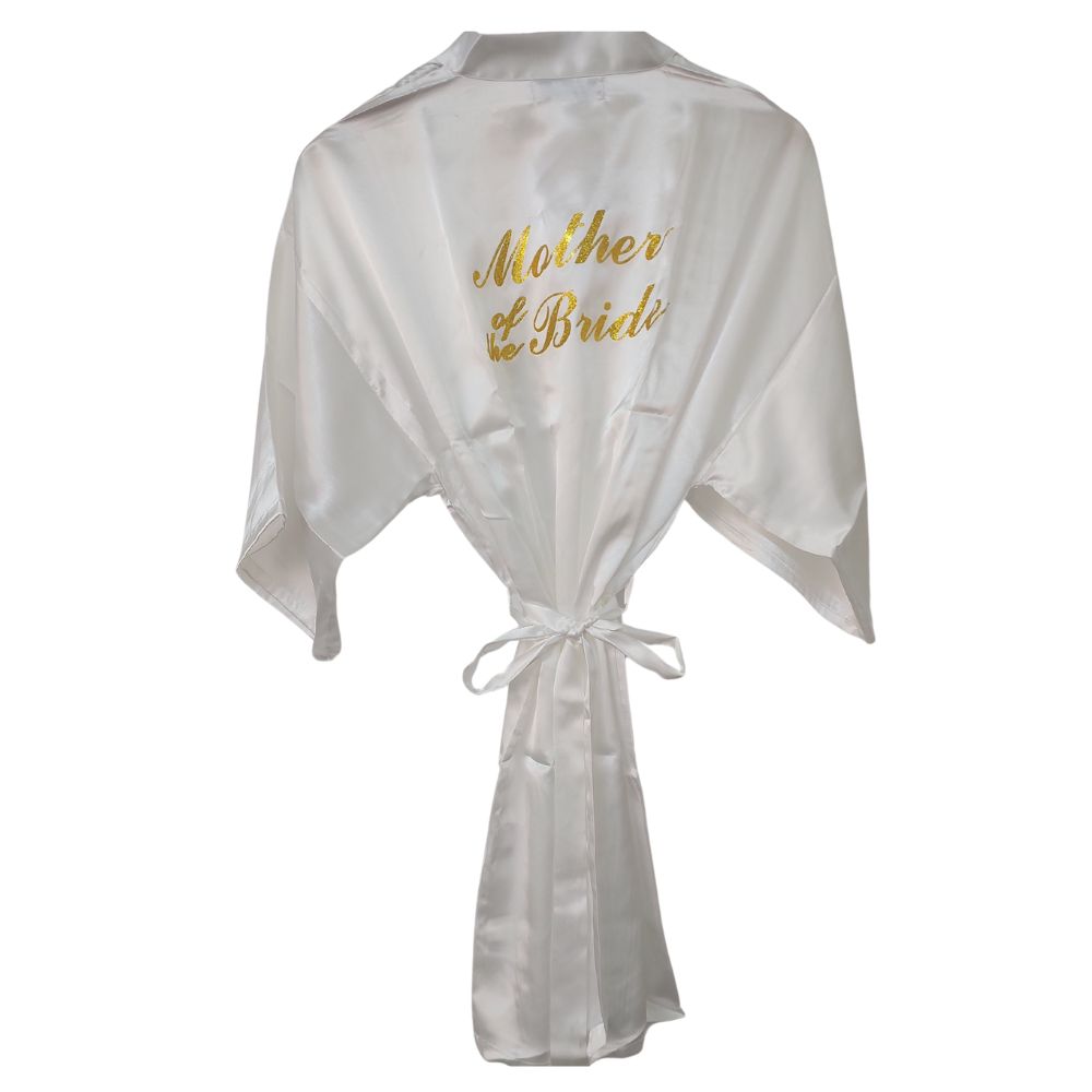 White Satin Bridal Robe - Mother of the Bride