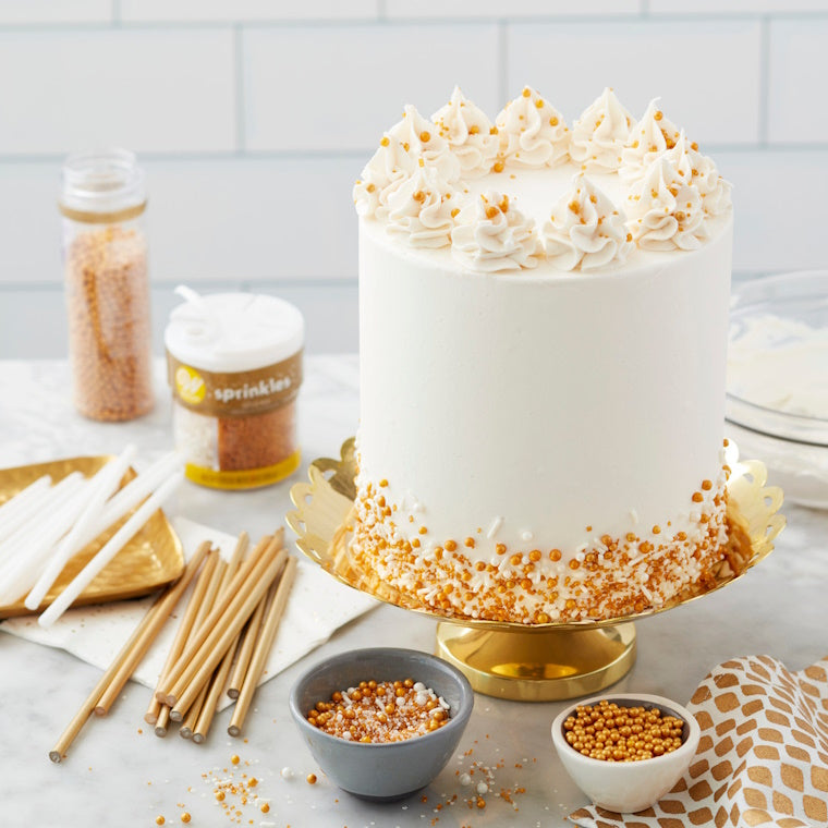 Wilton 4-Cell Pearlised Gold Sprinkles Mix