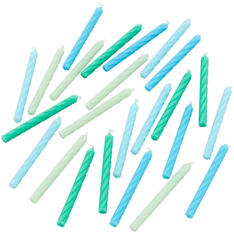 Wilton Green & Blue Candles 24pk