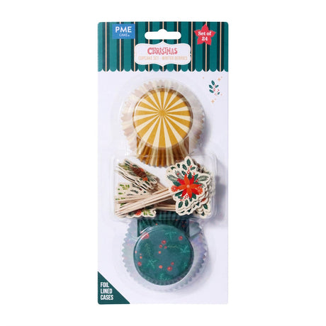 PME Winter Berries Cupcake Cases & Topper Set