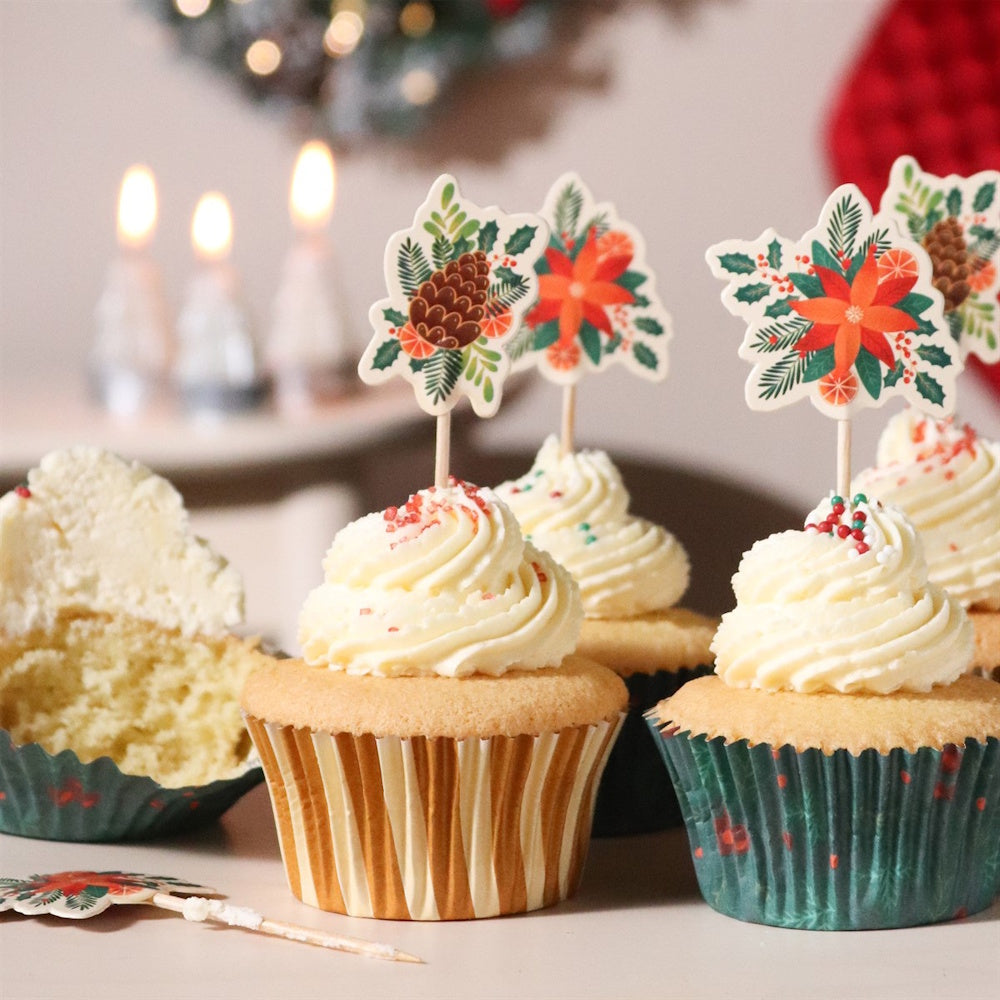 PME Winter Berries Cupcake Cases & Topper Set
