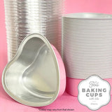 Wish Foil Heart Baking Cups 50pk - Light Pink