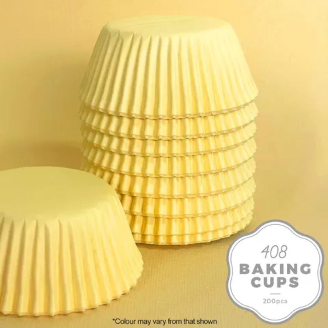 Wish Medium Cupcake Cases 200pk - Pastel Yellow