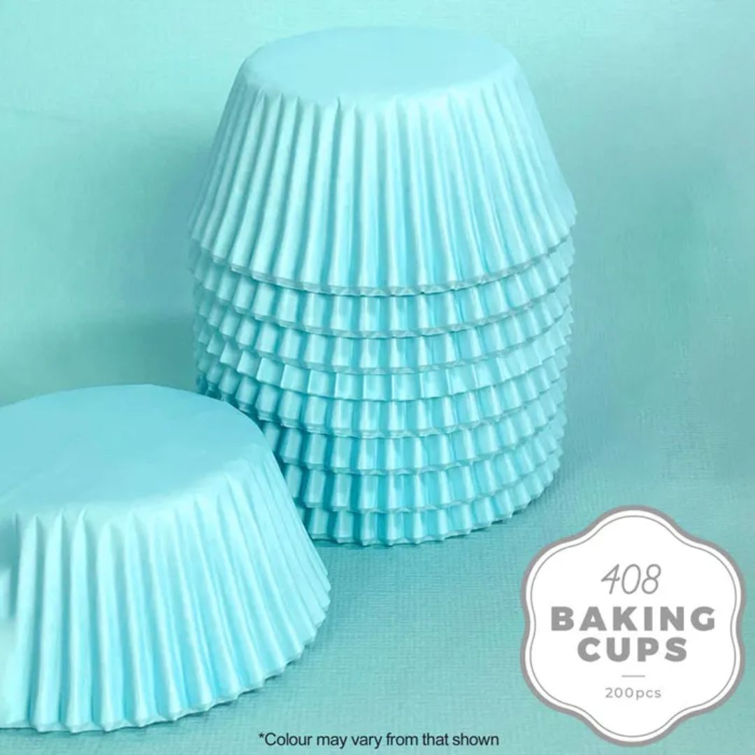 Wish Medium Cupcake Cases 200pk - Pastel Blue