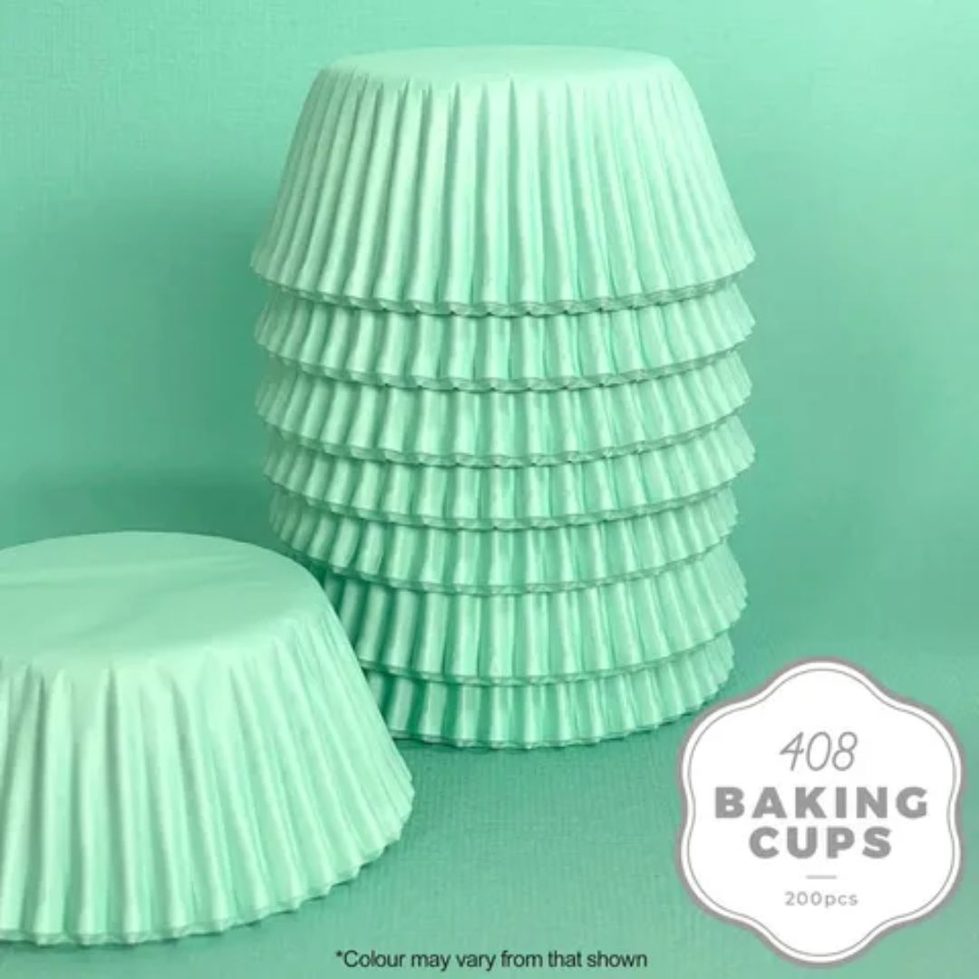 Wish Medium Cupcake Cases 200pk - Pastel Teal