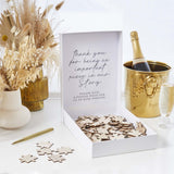 Wooden Jigsaw Guestbook with Display Box