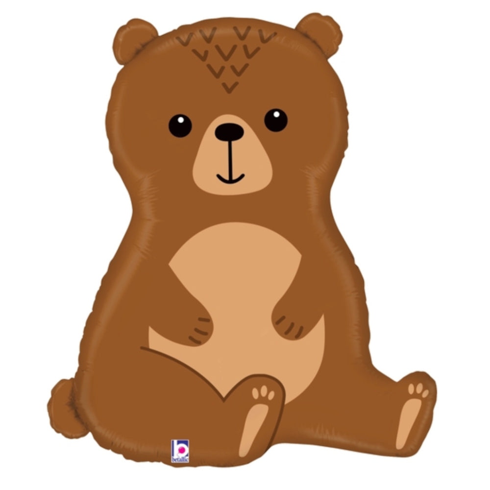 Woodland Bear Shaped Foil Balloon