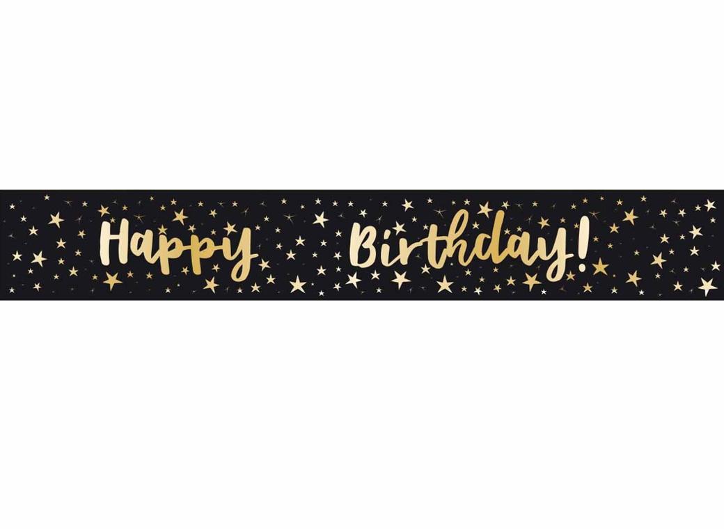 Add Any Age Happy Birthday Foil Banner - Classic