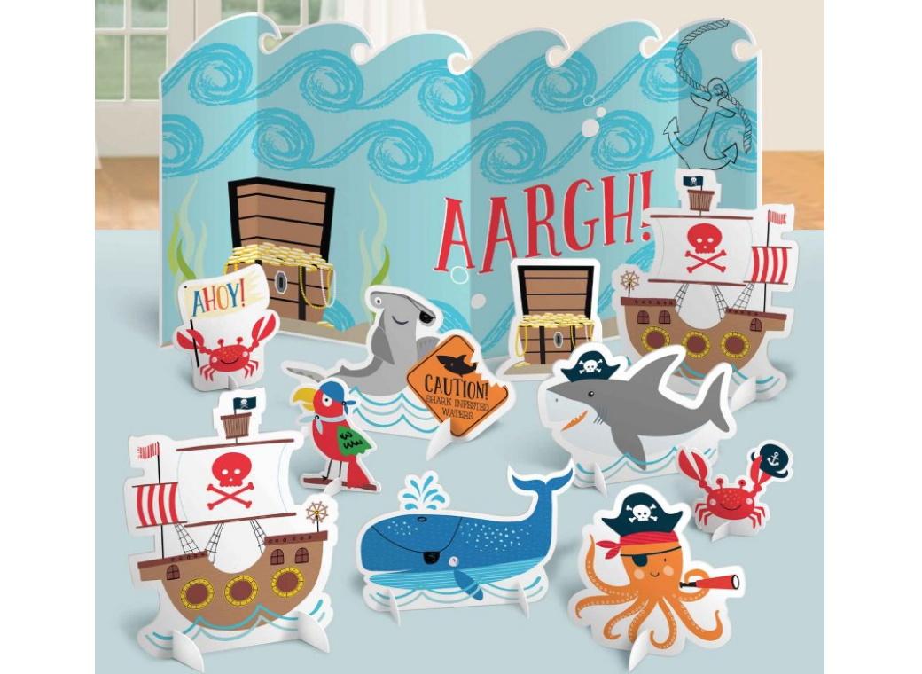 Ahoy Pirate Shark Table Decorating Kit