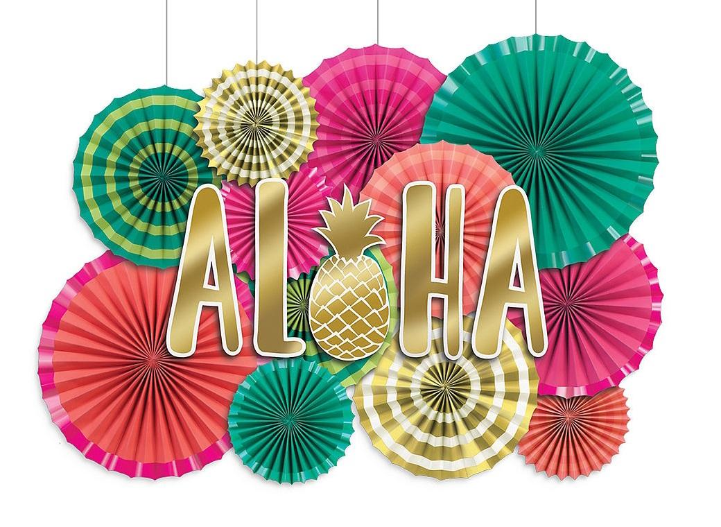 Aloha Paper Fans Decorating Kit