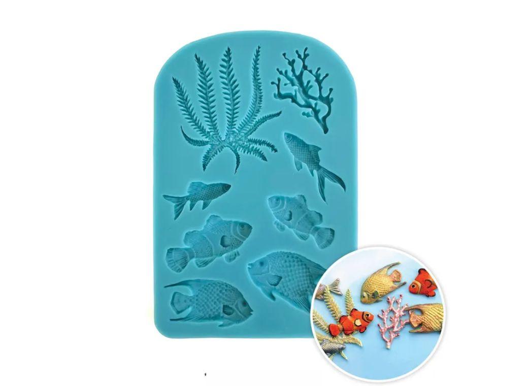 Assorted Fish & Seaweed Silicone Mould
