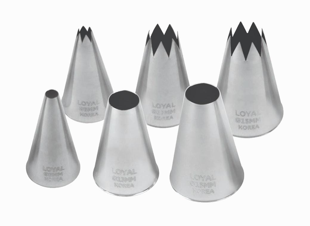 Loyal Assorted Star & Round Tip Set 6pce