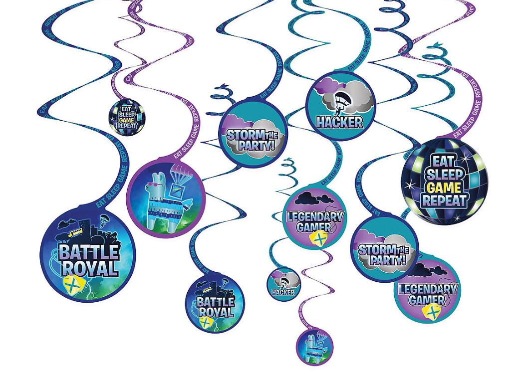 Battle Royal Hanging Swirl Decorations 12pk