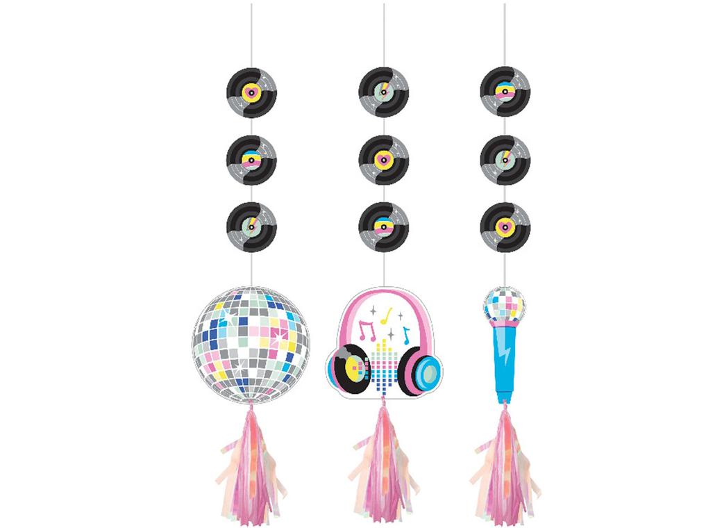 Birthday Beats Hanging Cutouts Decoration