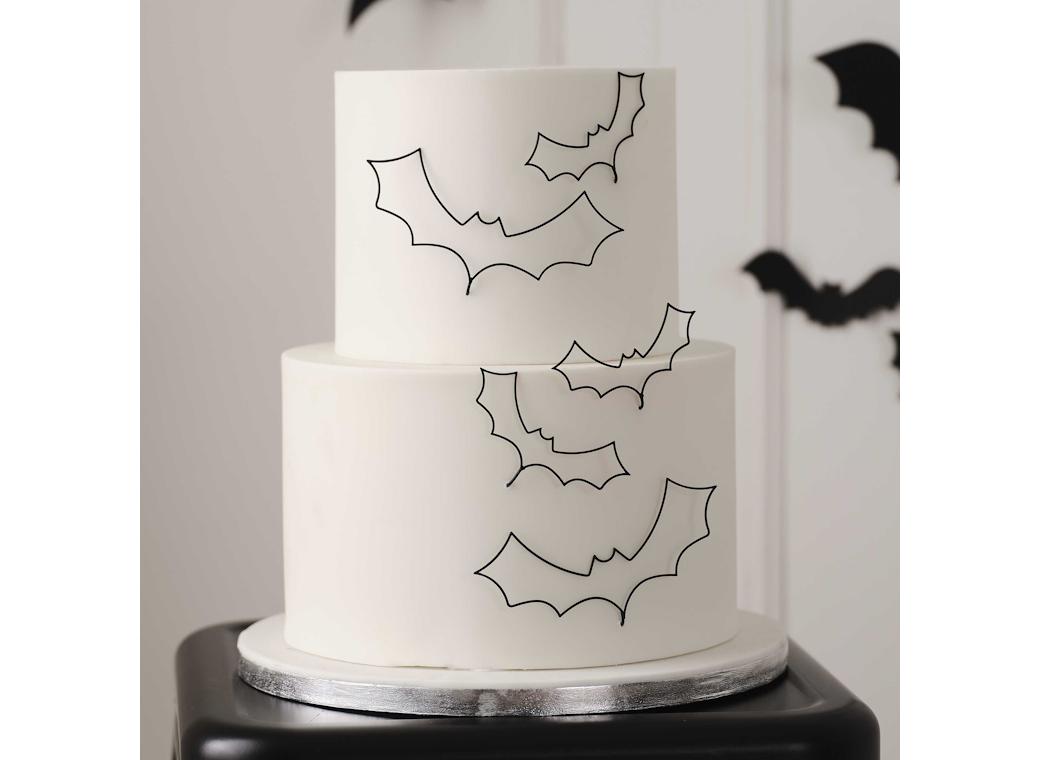Black Wire Bat Cake Decorations