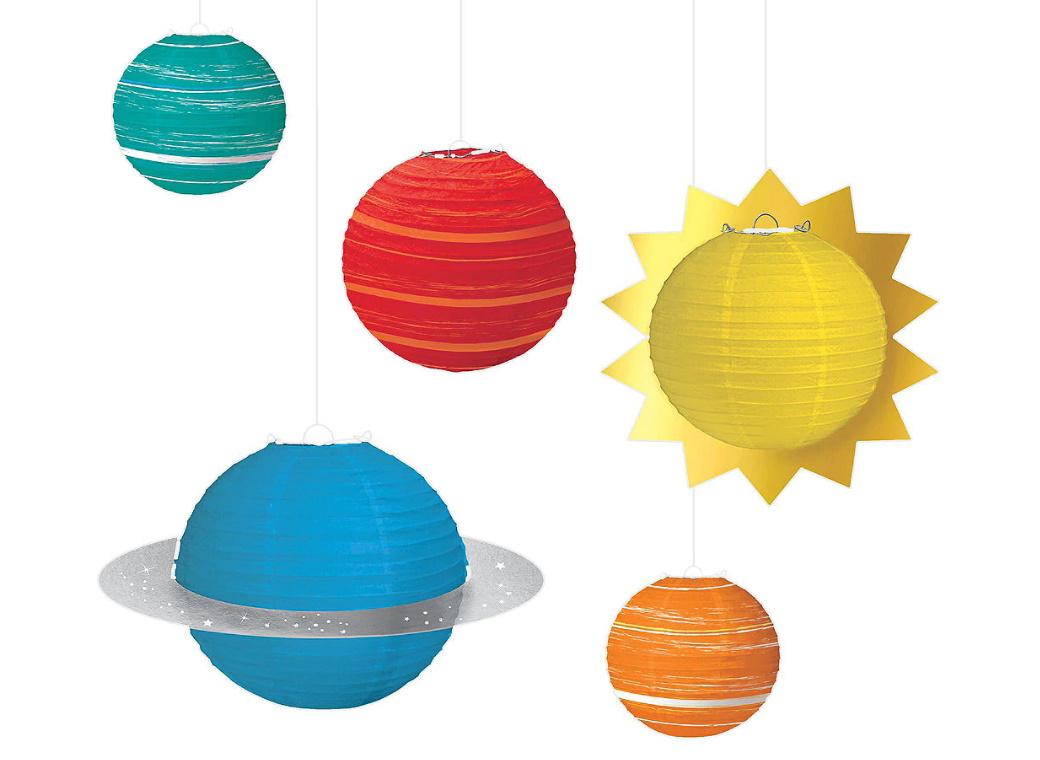 Blast Off Planet Lantern Decorations
