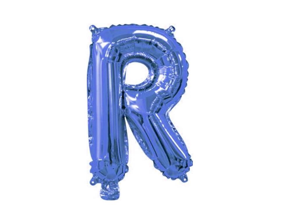 Mini Blue Foil Balloon - Letter R – Sweet Pea Parties