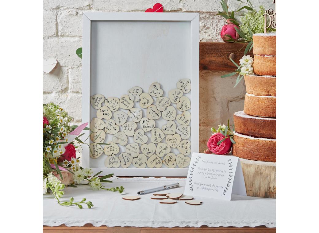 Drop Top Frame Hearts Drop Top Frame Guest Book Alternative – Sweet Pea Parties