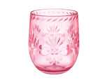 Boho Vibes Pink Floral Stemless Wine Glass