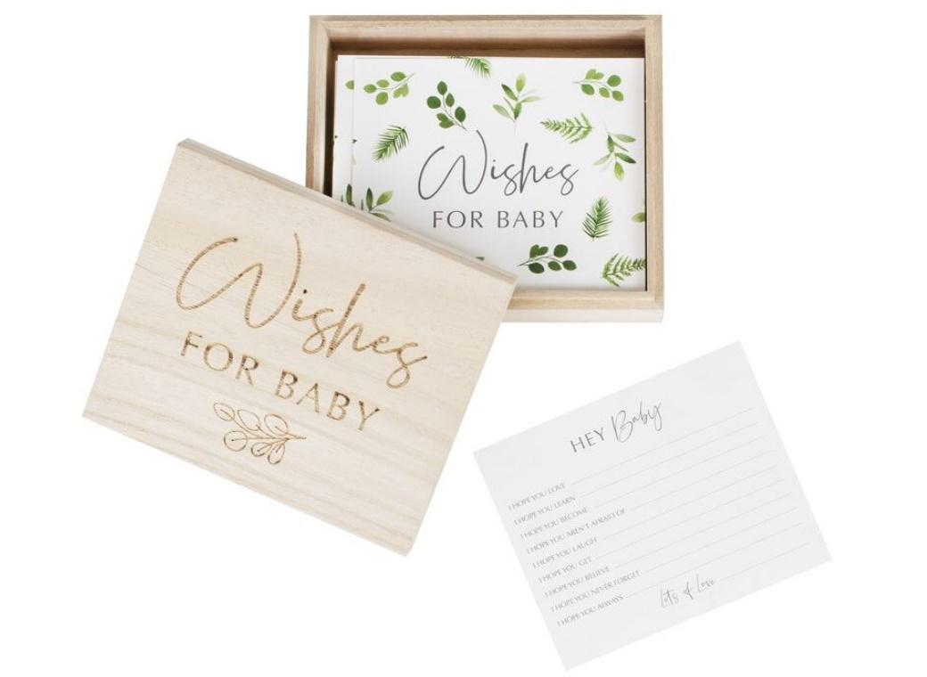 Botanical Baby Shower Advice Cards & Keepsake Box