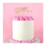 Gold Metal Topper - Happy Birthday Style #2