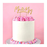 Gold Metal Cake Topper - Mr & Mrs