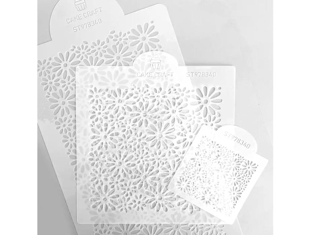 Cake Craft 3pce Cake Stencil Set - Flower Power